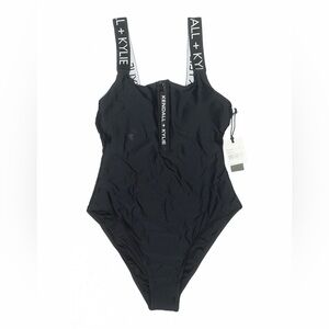 Kendall & Kylie Black Zip-Front Bodysuit